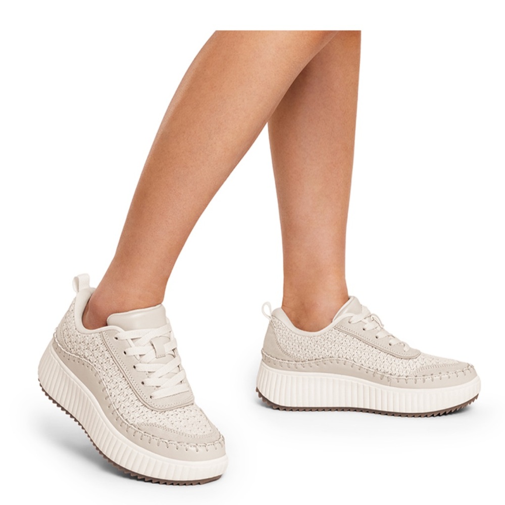Dream Pairs Tweed-Effect Platform Fashion Sneakers